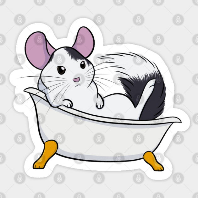 Chinchilla Bath (Mosaic) Sticker by DeguArts