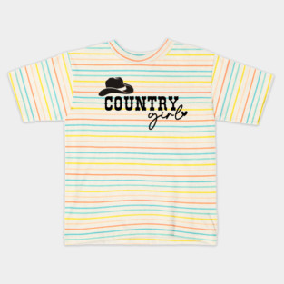 Country Girl, Southern Girl, Country Loving Girl Kids T-Shirt