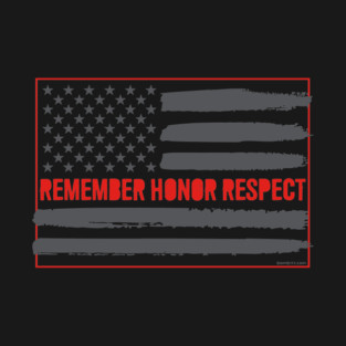 Remember Firefighter Flag T-Shirt