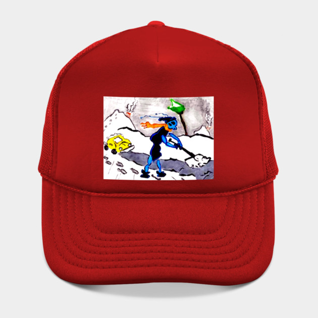 Alien Ant Shovels Snow by DonWillisJrArt