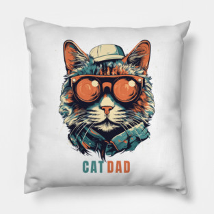 Cool Cat Dad Pillow