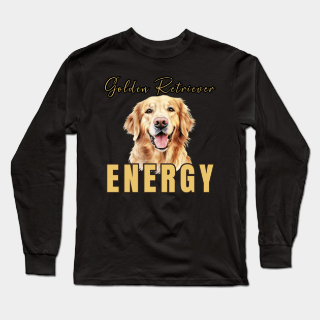 golden retriever energy Long Sleeve T-Shirt by Prinyos