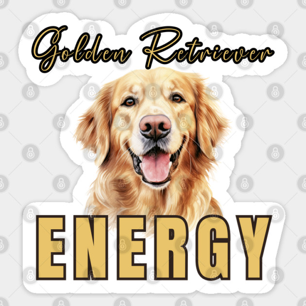 golden retriever energy Sticker by Prinyos