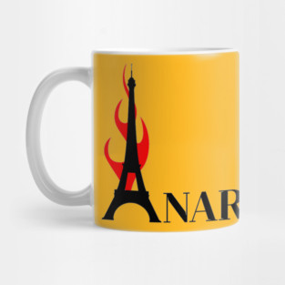 Anarchy - Burning Eiffel Tower Mug