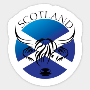 Scotland and a Coo Sticker