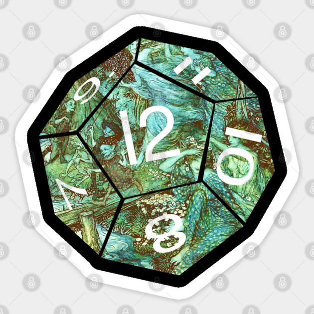Fairy Game Dice Tee Sticker by Joaddo