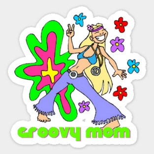 Groovy Hippie Mom Sticker