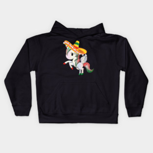 Cinco de Mayo Pegasus-Unicorn Kids Hoodie