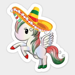 Cinco de Mayo Pegasus-Unicorn Sticker