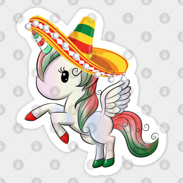 Cinco de Mayo Pegasus-Unicorn Sticker by HolidayBug