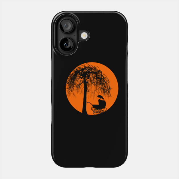Horror-Loving Mom Baby Carriage with Raven Phone Case by HolidayBug