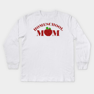 Homeschool Mom Kids Long Sleeve T-Shirt