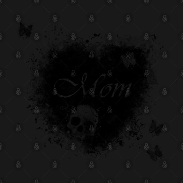 Grungy Gothic Mom, Skull & Butterflies by HolidayBug