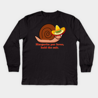 Cinco de Mayo Snail Kids Long Sleeve T-Shirt