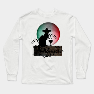 Cinco de Mayo Chat Noir Long Sleeve T-Shirt