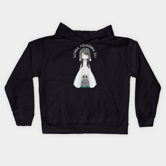 National Paranormal Day, ghost bride Kids Hoodie by HolidayBug