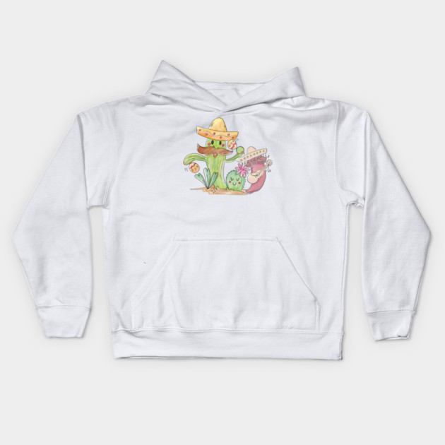 Cactus & Peper Mariachis Kids Hoodie by HolidayBug