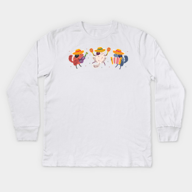 Cinco de Mayo Chinchillas Kids Long Sleeve T-Shirt by HolidayBug