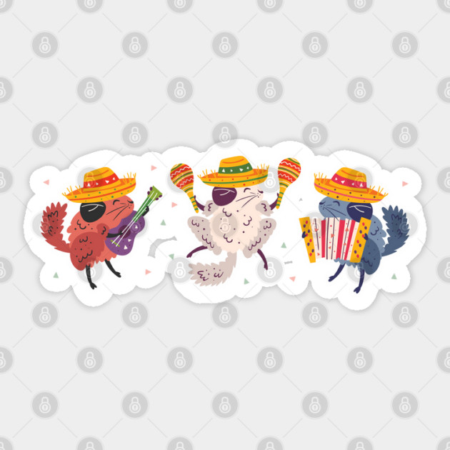 Cinco de Mayo Chinchillas Sticker by HolidayBug