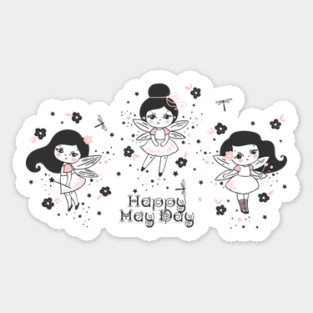 May Day Fairies Sticker
