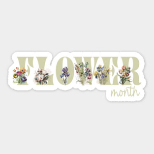 Flower Month Sticker