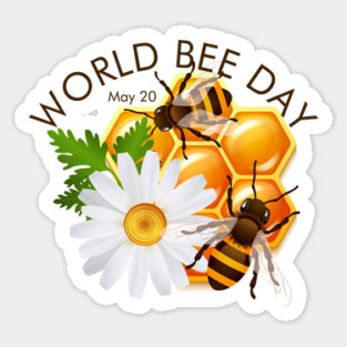 World Bee Day, honey bees Sticker