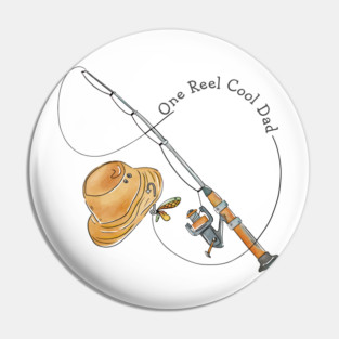 Reel Cool Dad Fishing Pun Pin