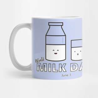 Milk Day, cute kawaii milk glass and bottle Mug