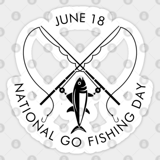 National Go Fishing Day Sticker by HolidayBug