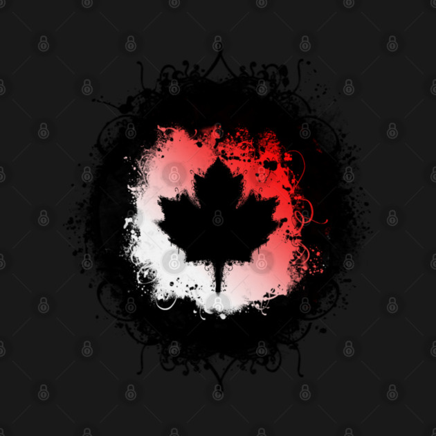 Grunge Canadian Maple Leaf by HolidayBug