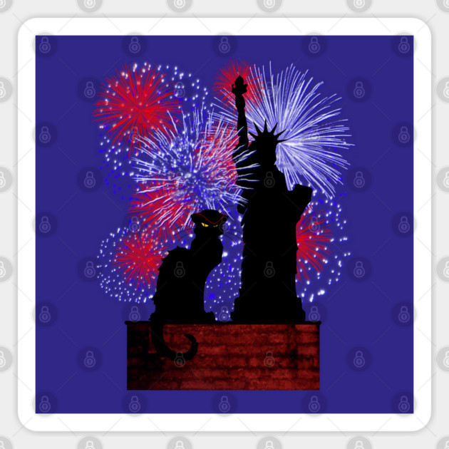 Chat Noir and July 4th Sticker by HolidayBug