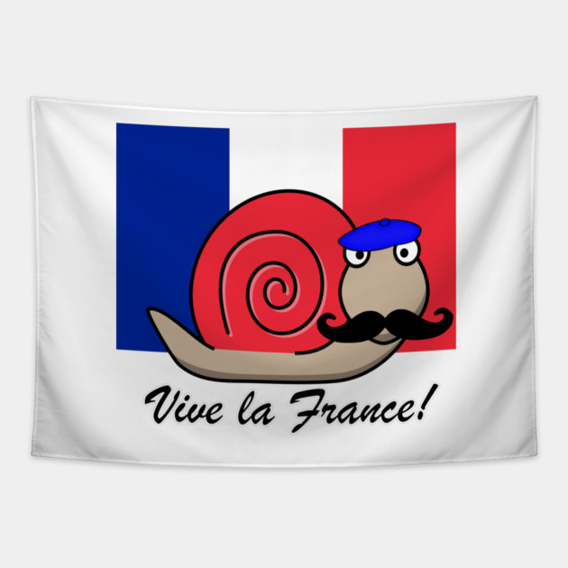 Bastille Snail with Mustache Tapestry by HolidayBug