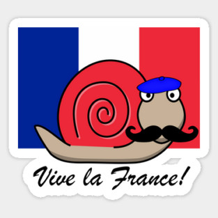 Bastille Snail with Mustache Sticker