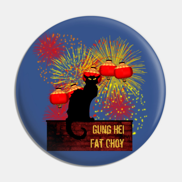 Chat Noir Chinese New Year Pin by HolidayBug