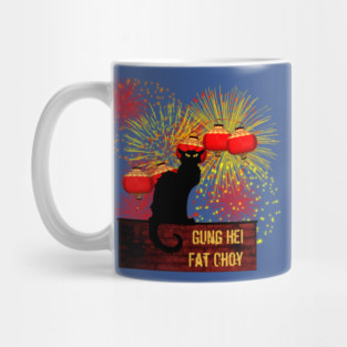 Chat Noir Chinese New Year Mug