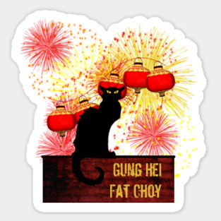 Chat Noir Chinese New Year Sticker