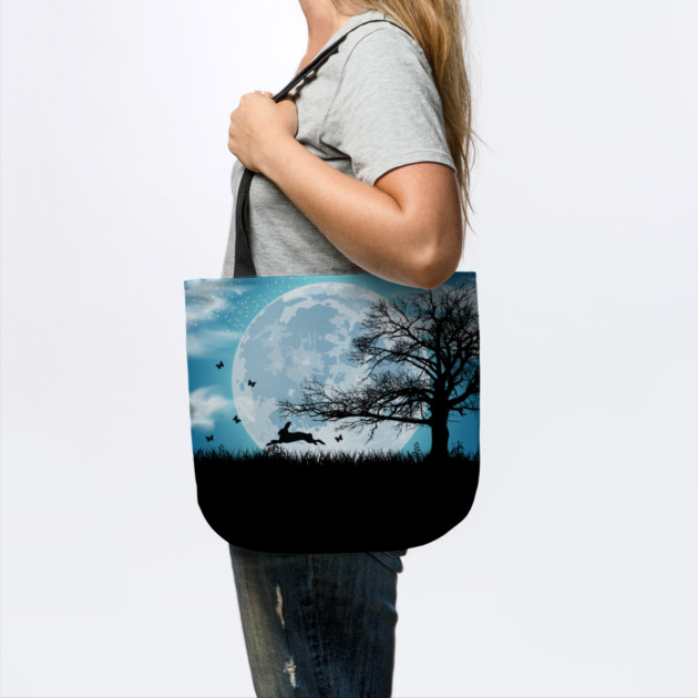 Mystical Moon with Rabbit Silhouette by HolidayBug