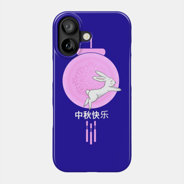 Pink Moon Lantern with Rabbit Mid Autumn Festival Phone Case by HolidayBug