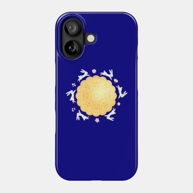 Mooncake and Rabbits Moon Phone Case by HolidayBug