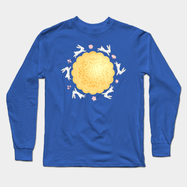 Mooncake and Rabbits Moon Long Sleeve T-Shirt by HolidayBug