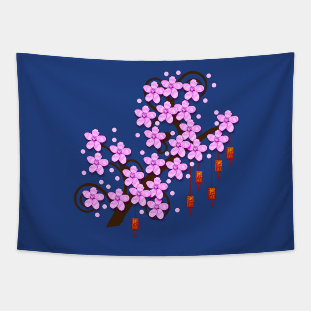 Tet Hoa Dao Tapestry by HolidayBug