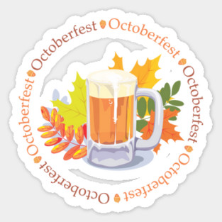 Oktoberfest in the Round Sticker