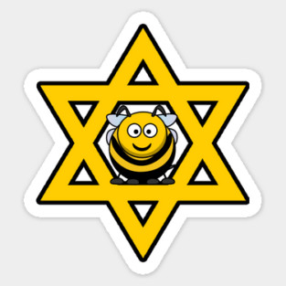 Star of David with a Honey Bee Sticker