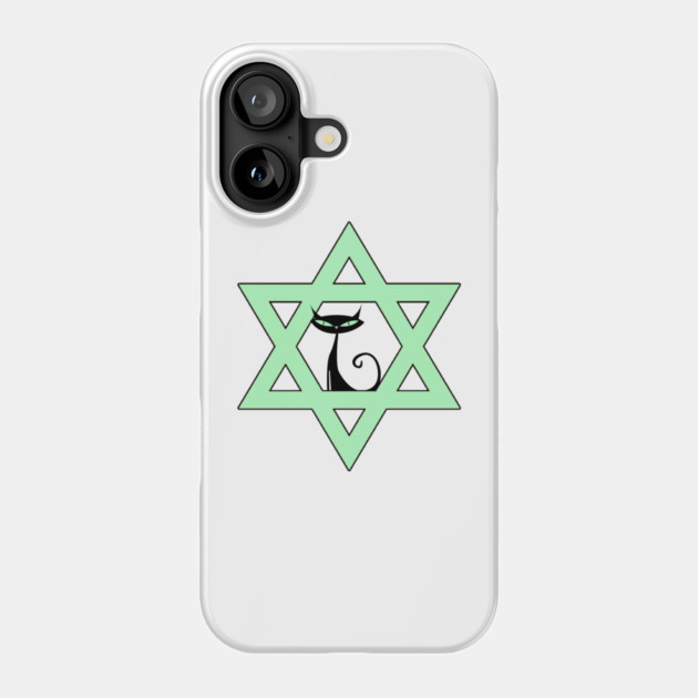 Jewish Kitty Cat Star of David Phone Case by HolidayBug