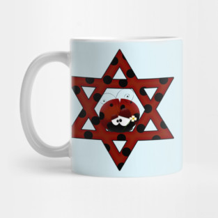 Jewish Ladybug Star of David Mug