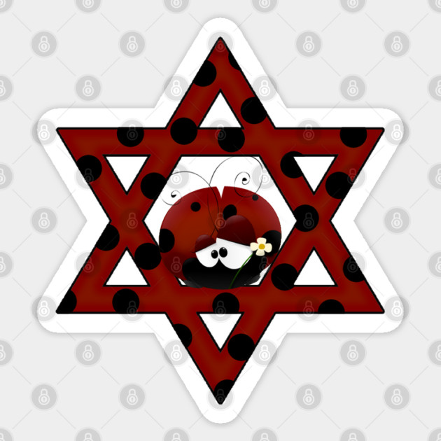 Jewish Ladybug Star of David Sticker by HolidayBug
