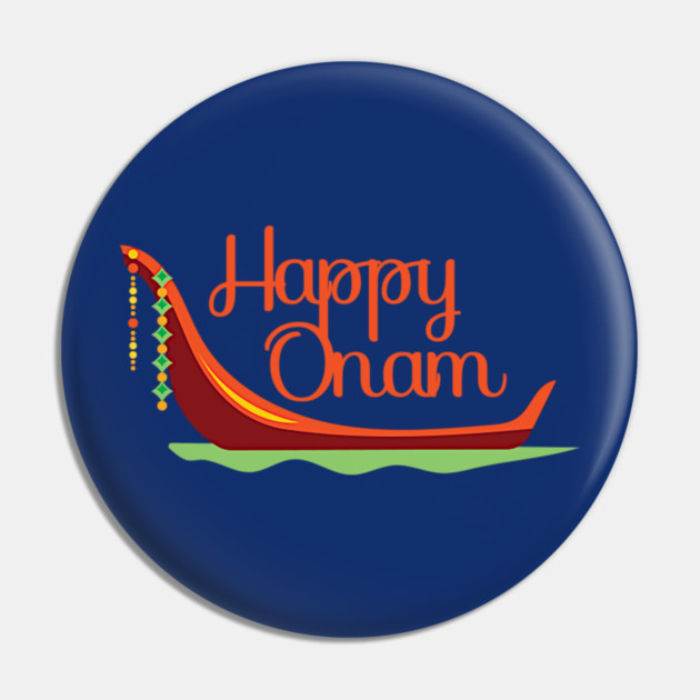 Happy Onam Boat Pin by HolidayBug