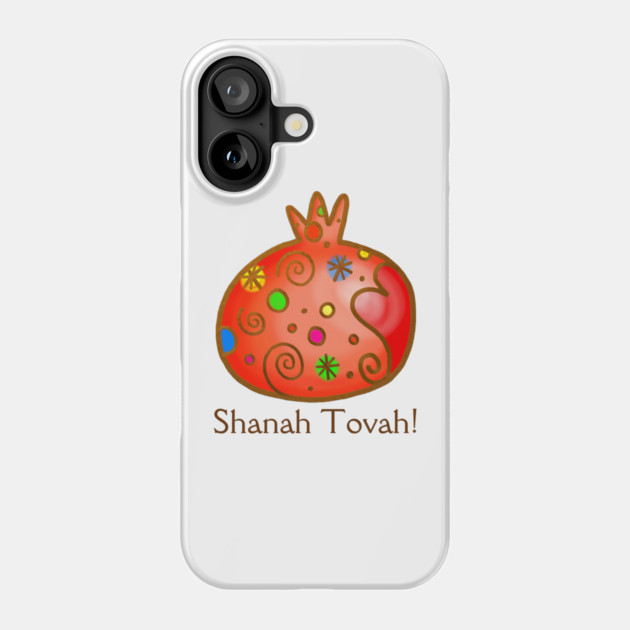 Shanah Tovah Festive Pomegranate Phone Case by HolidayBug