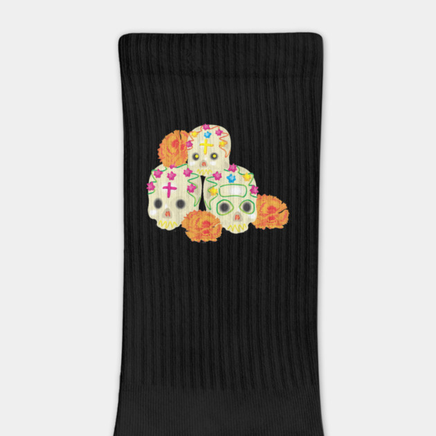 Day of the Dead Sugar Skulls and Marigolds by HolidayBug