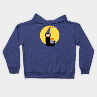 Halloween Black Llama Kids Hoodie